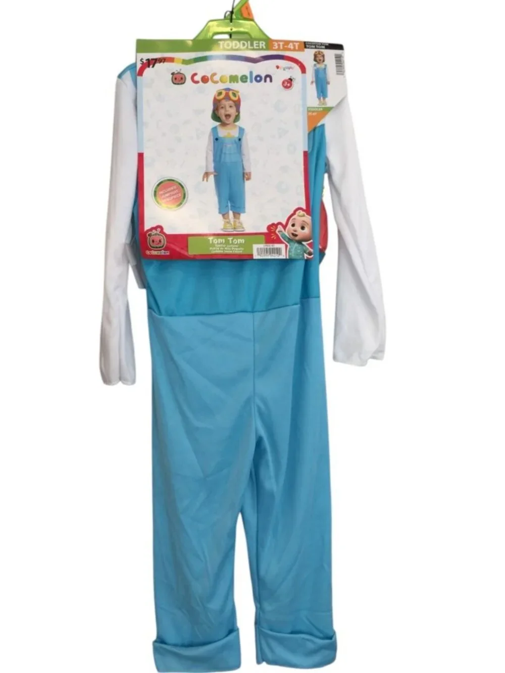 COCOMELON Toddler 3T-4T TOM TOM Costume Jumpsuit Headpiece